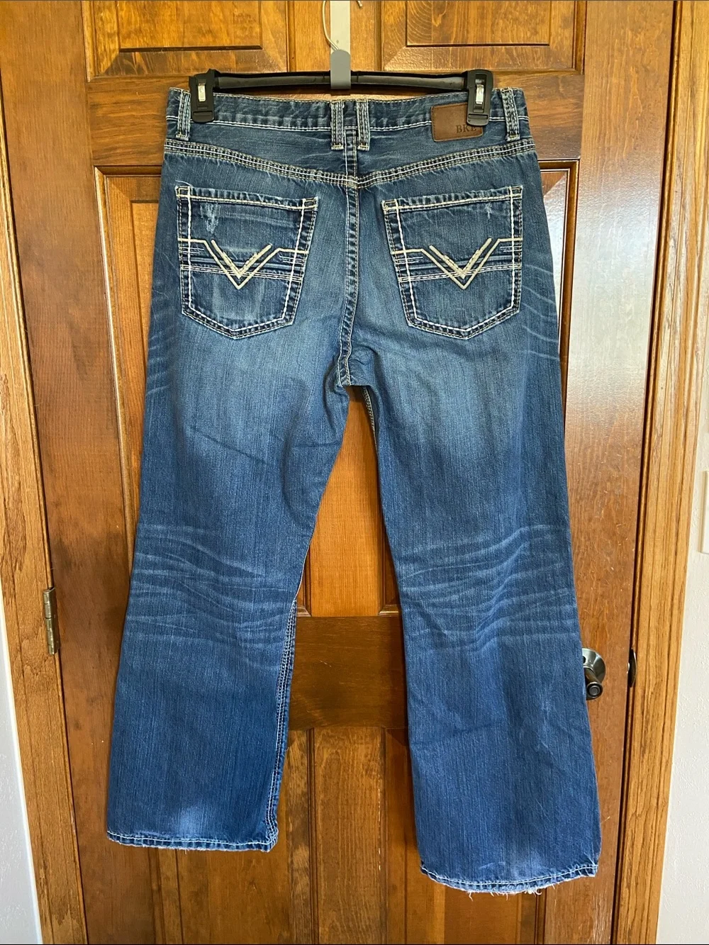 BKE Tyler Boot Jeans Mid Rise Blue Denim Western Cowboy Size 34 x 30”